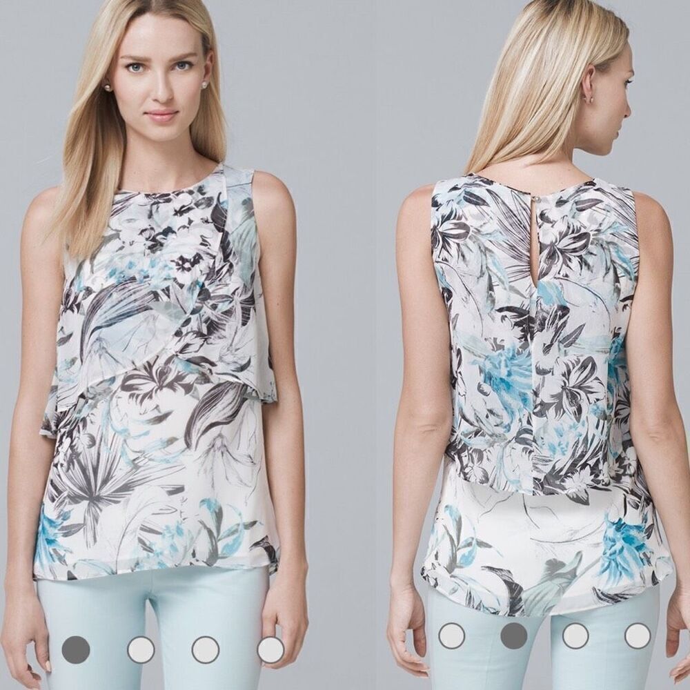 White House Black Market Double-Layer Shell WHBM Size Small